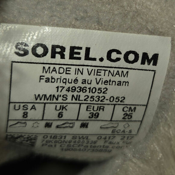 SOREL TIVOLI III lined waterproof winter boots size 8 quarry gray suede - Picture 5 of 6